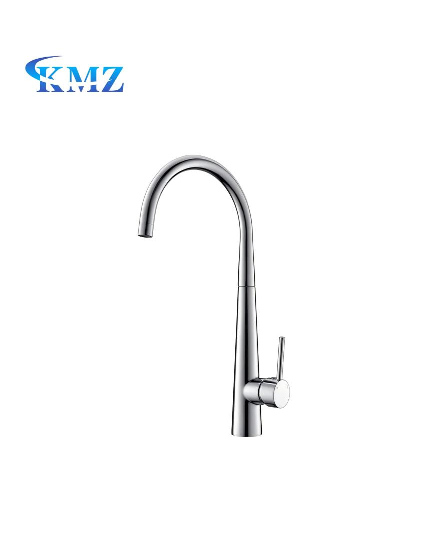 Customized Modern 304 Stainless Steel Brushed Hot and Cold Water Mixer Faucet Kitchen Sink Faucet