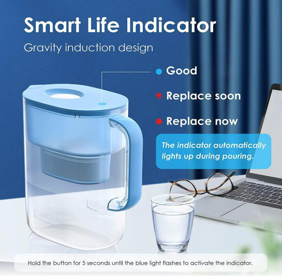 BPA Free 10-Cup Filter Pitcher Filtered Water Dispenser Water Purifier