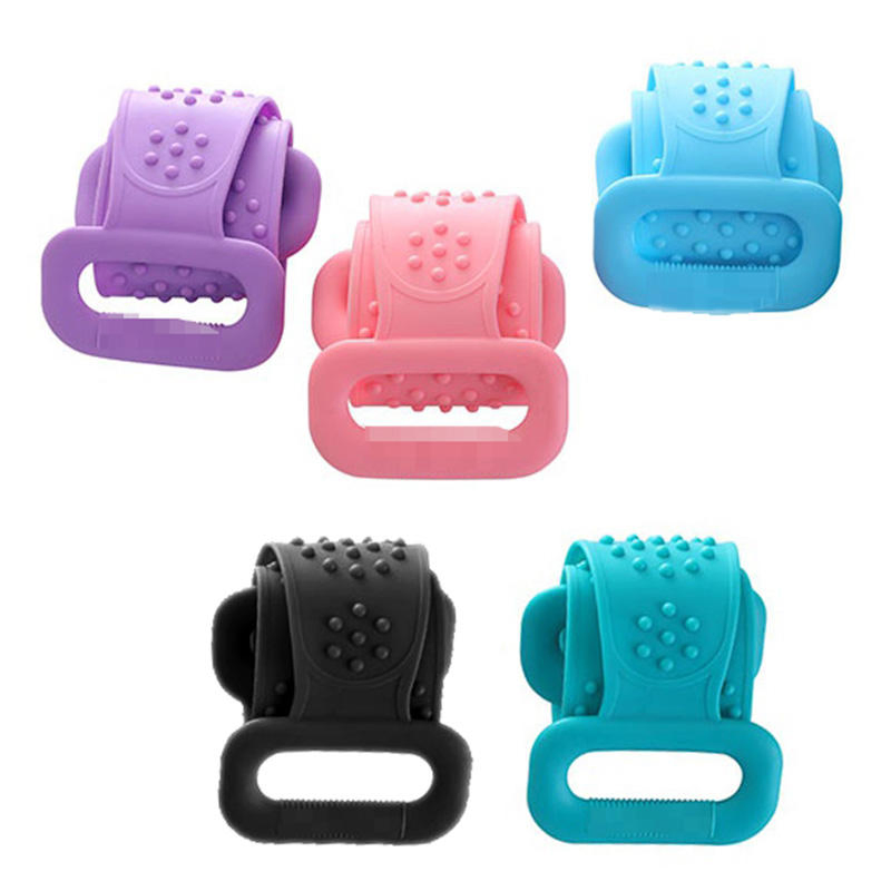 Custom Brushes Sponges Wholesale Soft Exfoliating Long Body Scrubber Silicone Bath Brush