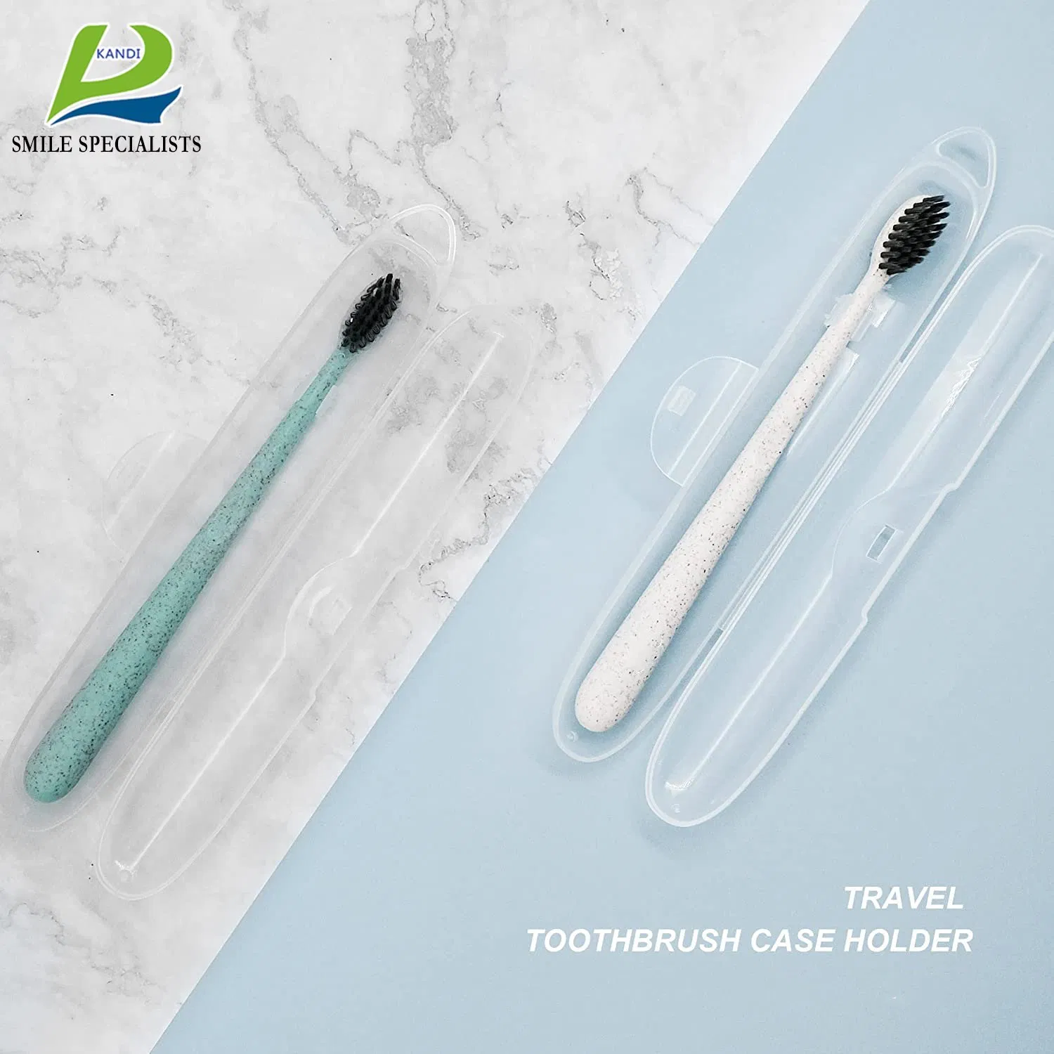 Transparent Plastic Portable Travel Toothbrush Case with Hook