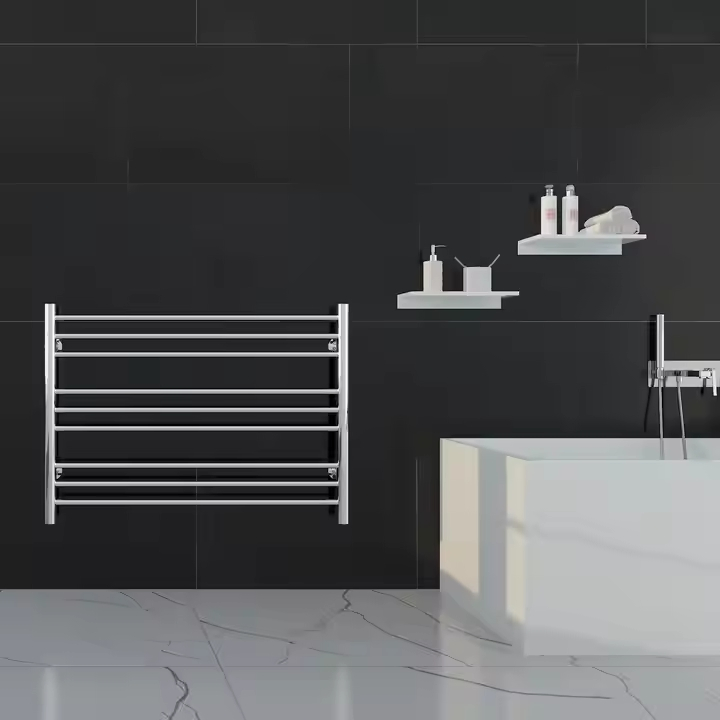 Luxurious Chrome Heated Towel Rack for Contemporary Bathrooms