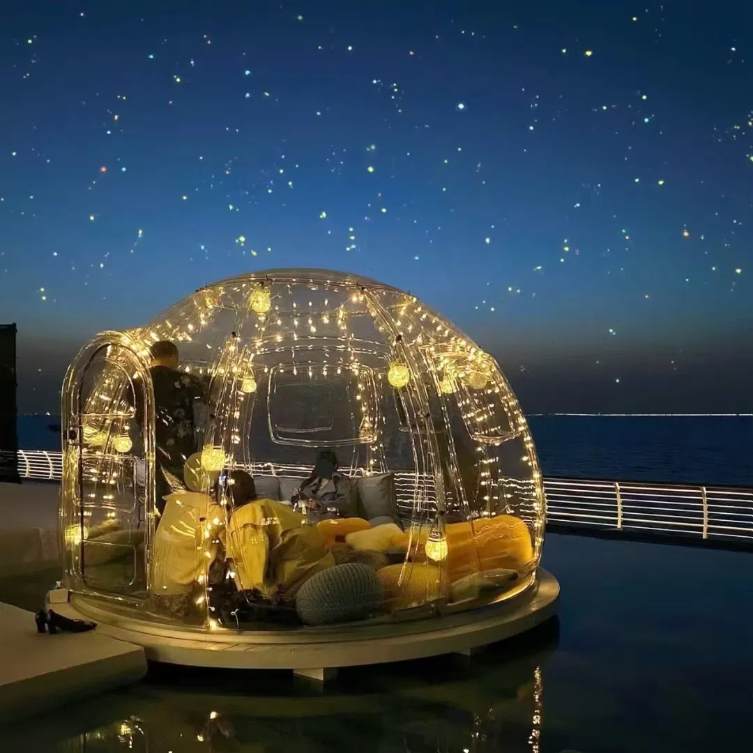 Custom Picnic Using Muti-Purpose Sky House and Tent Clear Transparent Skylight Dome
