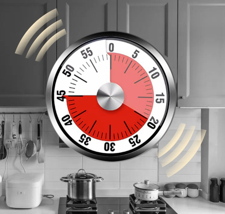 Magnet Adsorption Kitchen Timer Mechanical Alarm Clock Kitchen Gadget Accessories