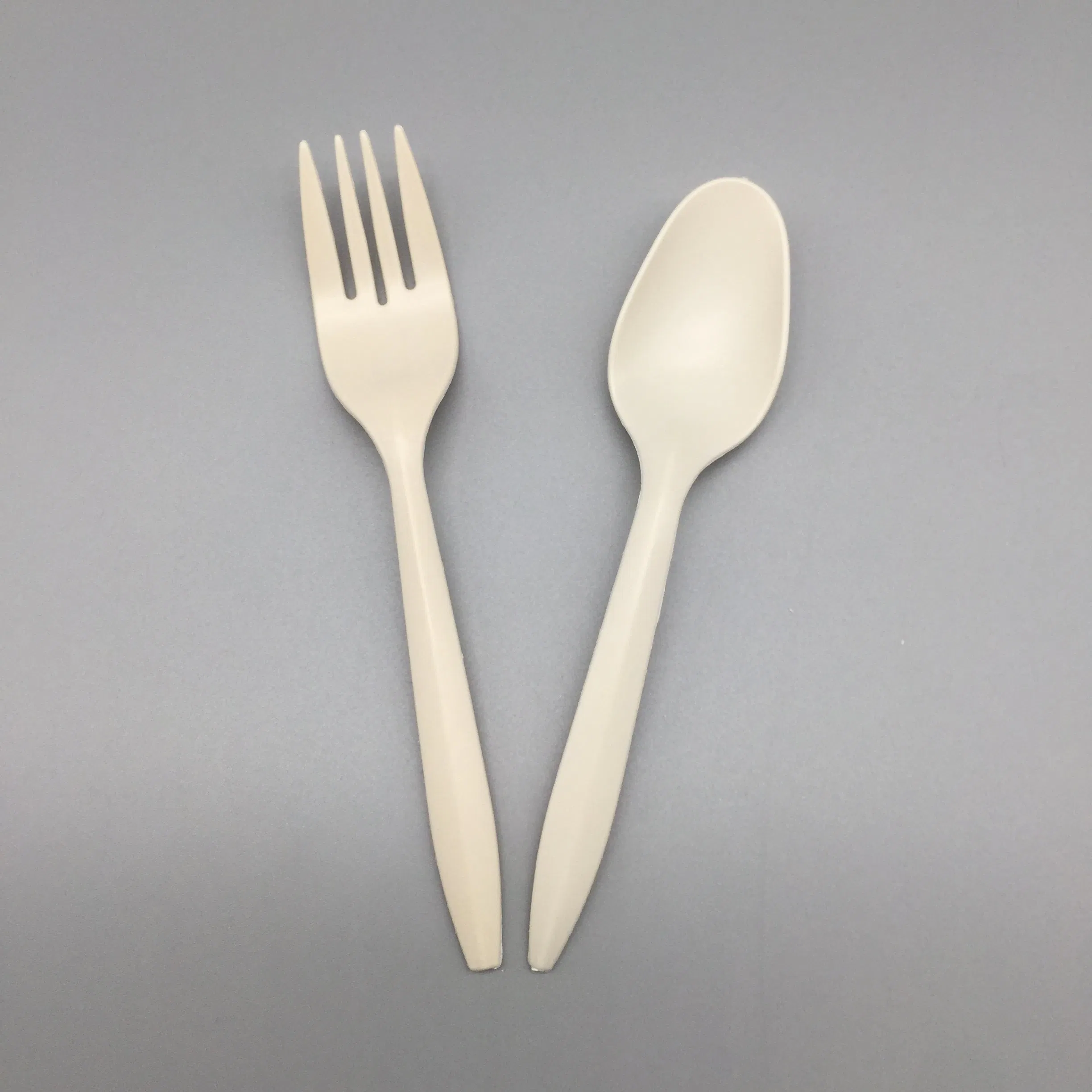 6 Inch Eco-Friendly Disposable Spoons Cornstarch Biodegradable Food Fork Knife