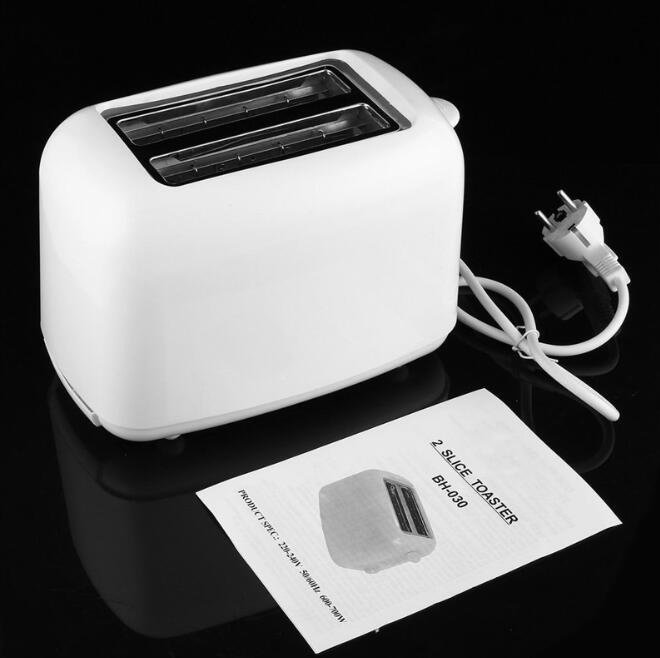 Easy to Use 2 Slice Colorful Rubber Painting Stainless Steel Bread Toaster for The Home