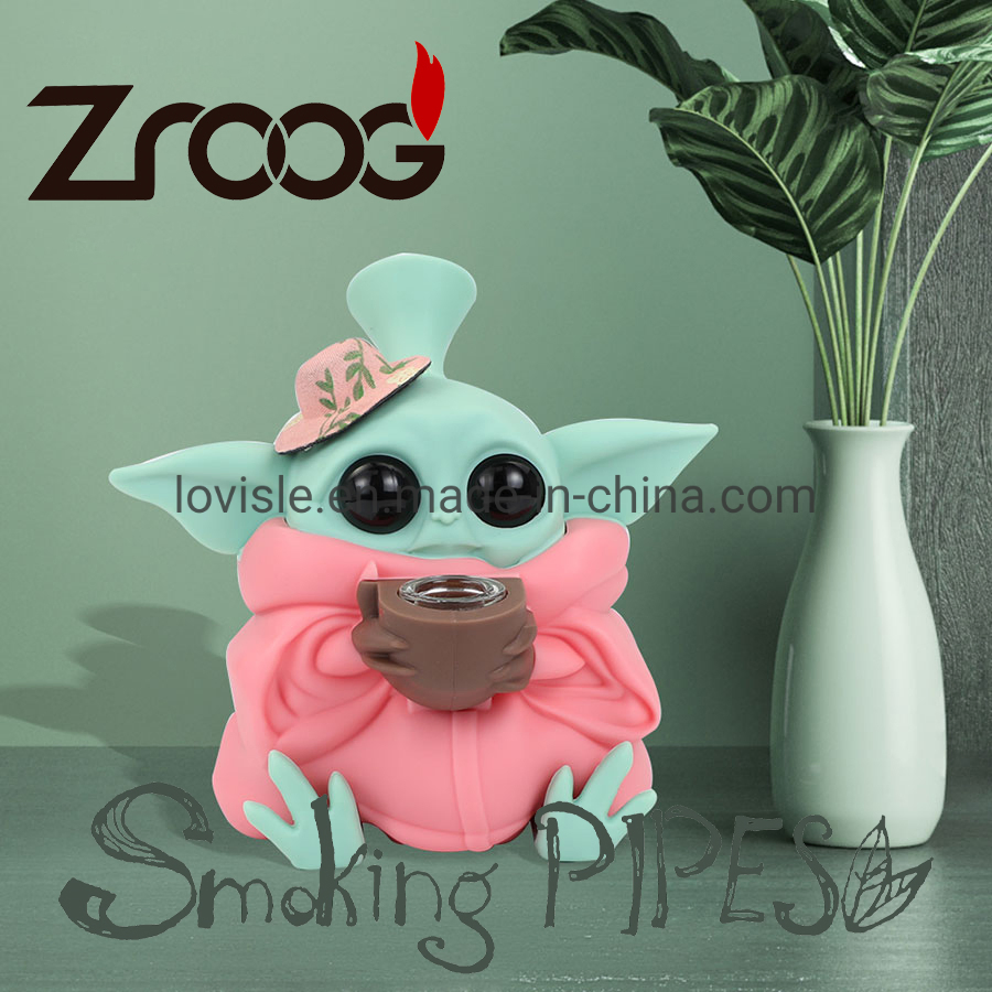 Cool Design Silicone Babyyoda Silicone Smoking Hand Pipe Glass Bowl Cleaning Tool Gifts Pipe