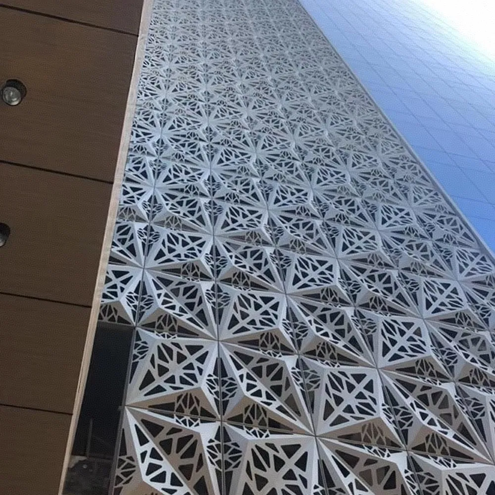 Modern Skyscraper Building Decorative Perforated Metal Facade Cladding