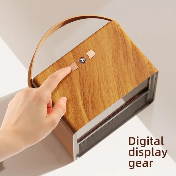 Portable Electric Heater Fan with 5-Position Temperature Adjustment for Cozy Spaces