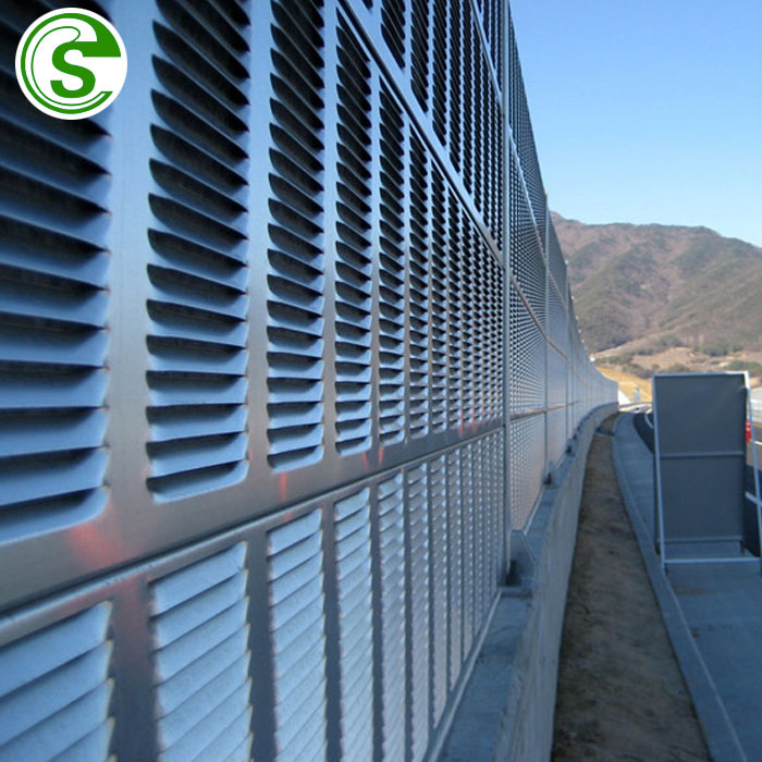 Outdoor Soundproofing Galvanized Steel Green PMMA Sound Noise Barrier for Cooling Tower