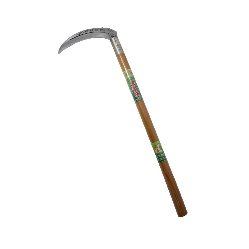 Outdoor Corn Harvest Gardening Hand Wooden Handle Sickle Agricultural Household Weeding Sickle for Palm Harvest