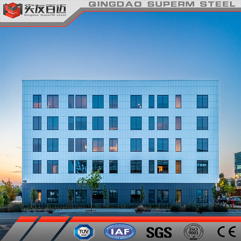 Custom Size Prefab Commercial Building Multi Story Prefabricated Steel Structure Building