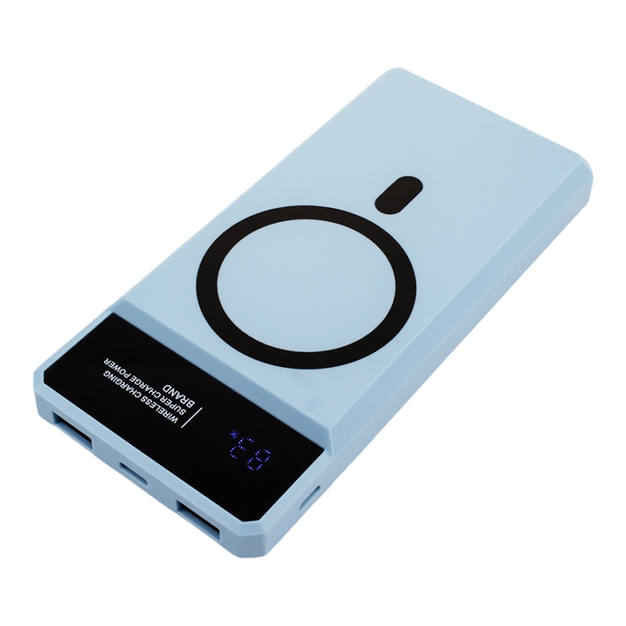 2024 New Km-K143 Ultra Thin LED Display Fast Charging Station with Magnetic Wireless Charging Mobile Power Bank Custom Logo