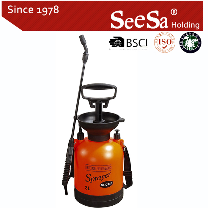 3L Plastic Garden Hand Air Compression Manual Power Backpack Pressure Pump Sprayer (SX-CS3F)