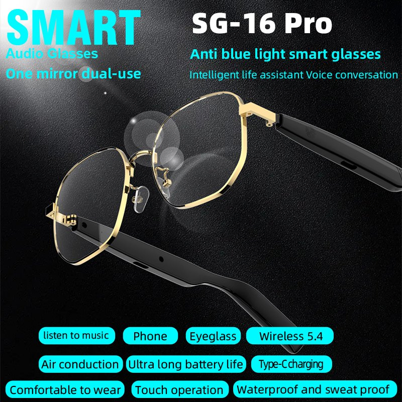 Умные очки SG16PRO с Bluetooth и голосовым помощником