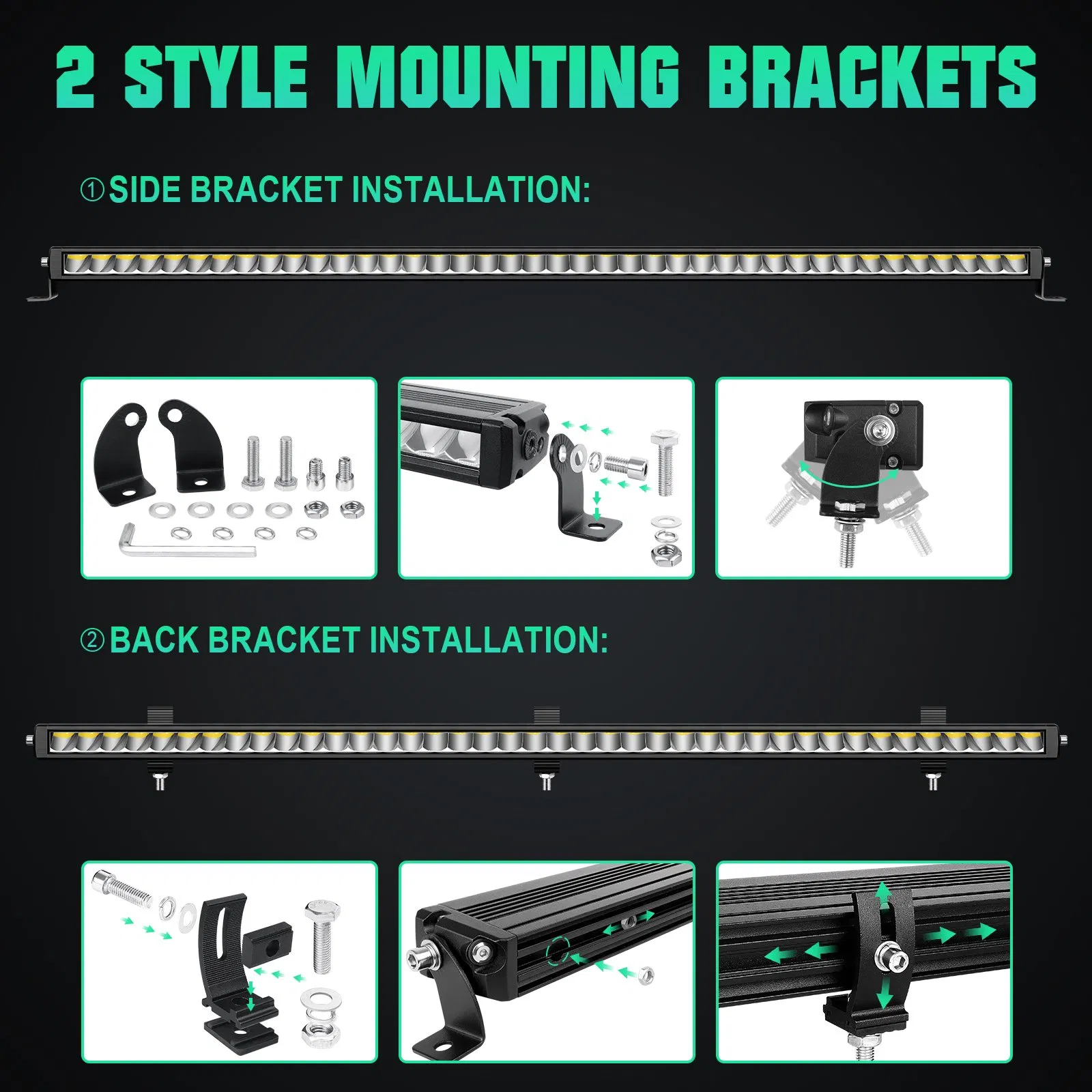 Светодиодная линейка 44 дюйма, 120 Вт, 12000 лм
