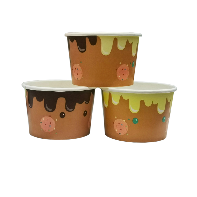 Customized Paper Cup Ice Cream Container 4 Ounce-8 Ounce