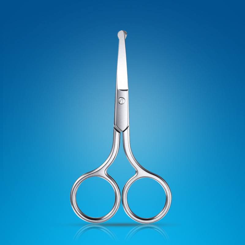 Small Scissors, Eyebrow Scissors, Nose Hair Scissors Round Tip Design, Will Not Hurt The Nasal Cavity. Professional Grooming Scissors for Hair, Eyelashes, Nose