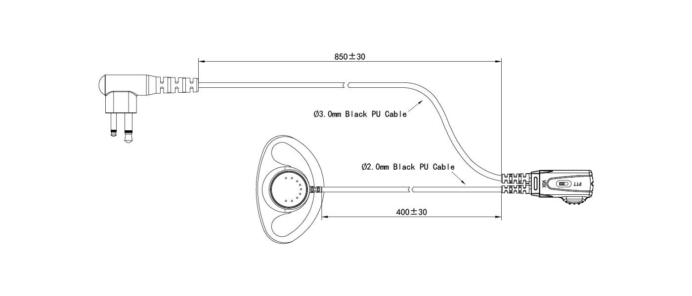 Гарнитура Raytalk D-Ring с VOX для раций