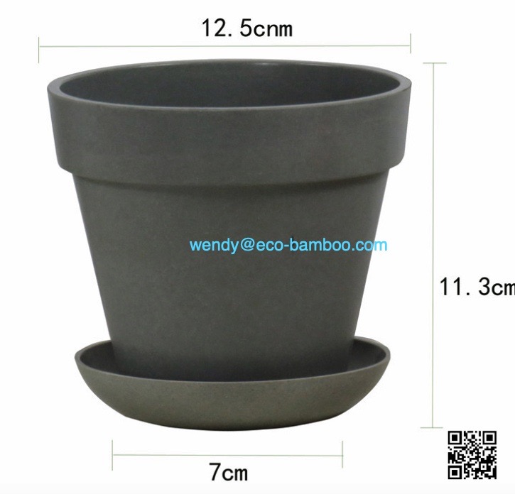 Горшок для цветов с поддоном без BPA