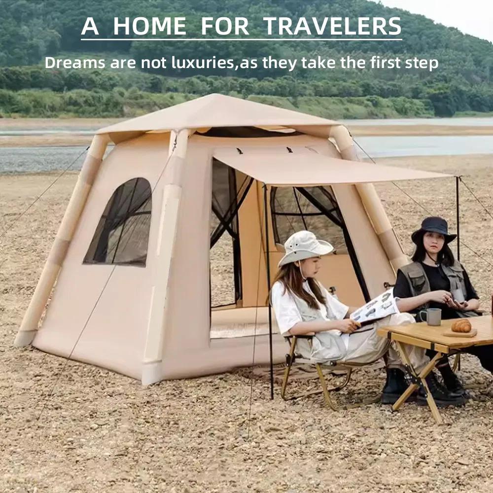 Best Price Refuge Rainproof Waterproof Outdoor Camping Sunscreen Windproof Folding Inflatable Tent