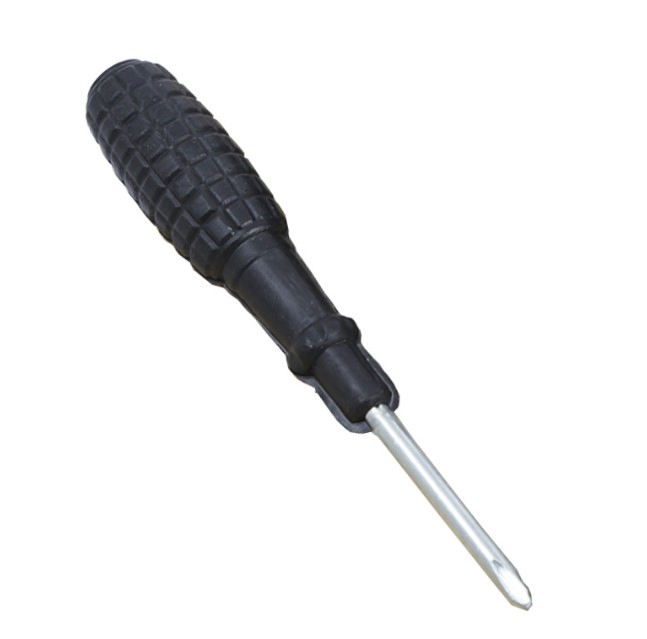 Screwdriver with Hand Grenade Handle for Easy Grip and Use