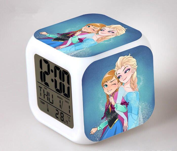 Customized Design LED Changing Digital Alarm Clock Thermometer Night Light Kids