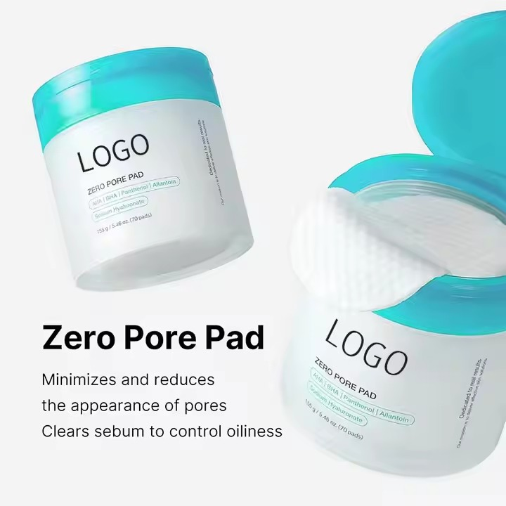 OEM Aha BHA Acne Treatment Collagen Moisturizer Kojic Acid Pads Face Pad Whitening Exfoliating Toner Pads for Face