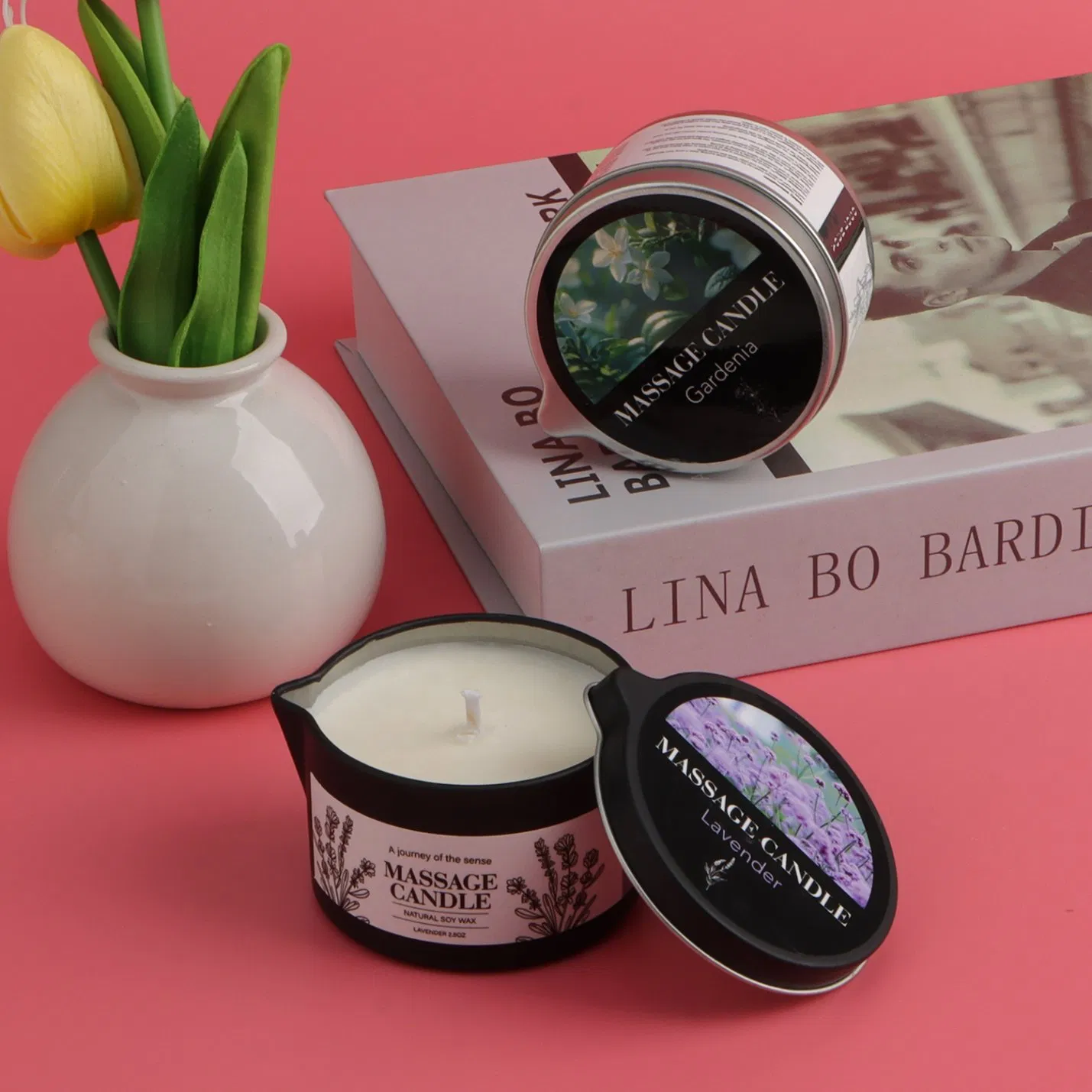 Custom Logo Aromatherapy Soy Wax Relaxing Scented Candle for Home Decor
