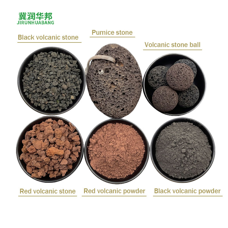 Volcanic Rock Porous Biofilter Particle Garden Pavement Biofilm Filter Material White Green Red Color