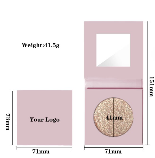 6 Colors Single Palette Highlighter Powder Sweatproof Charming Cusomizable Manufature Face Makeup