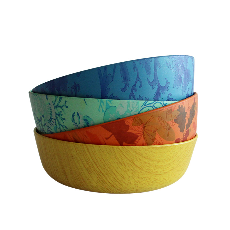 Environmentally Friendly Degradable Pure Color Four Simple PLA Round Bowl Children's Meal Bowl Set