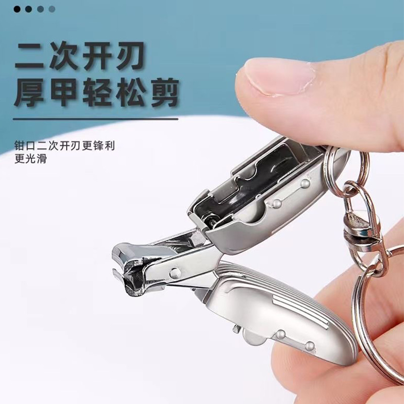 Promotional Manicure Mini Folding Nail Clipper Portable Keychain Stainless Steel Nail Scissors