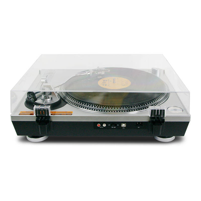 Hot Sale Metal Turntable HiFi Music Player Vintage OEM Turntable Player Vinyl Record Player with Bluetooth Transmitters USB to PC Recording