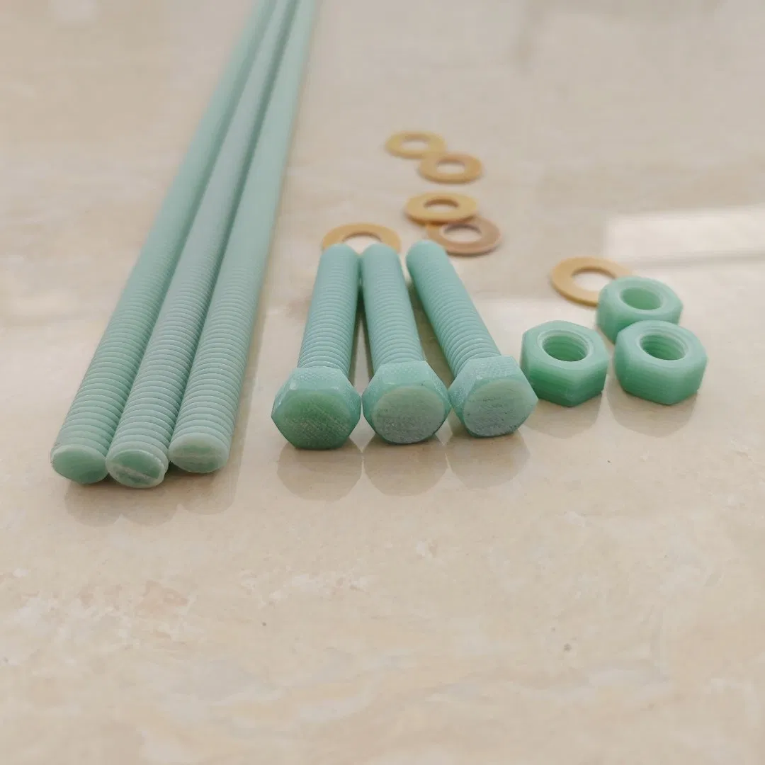 Threaded Rod FRP Fiberglass Bolt Glass Fiber Bolt Epoxy Fastener