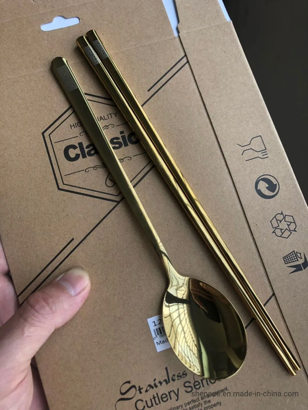 Shenone Multicolor Stainless Steel Spoon Fork Knife Cutlery Set