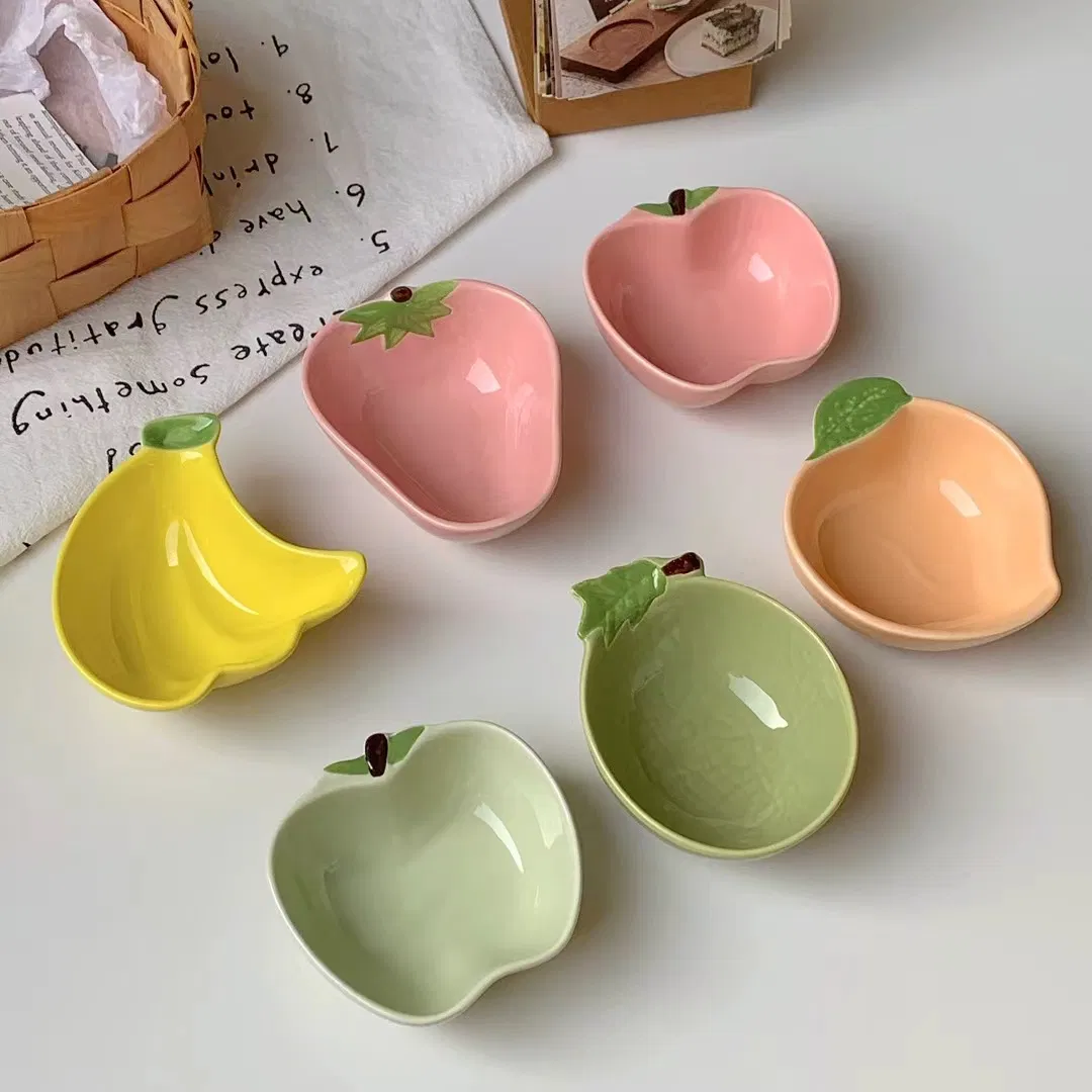 4"Saucer Soup Bowl Plate Various Shape Pad Printing Ceramic Porcelain Tableware