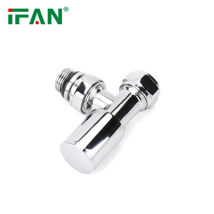 Ifan BS 7291 Chrome Plated Thermostatic Radiator Valve 1/2'' Angle Valve Customized Brass Radiator Valve
