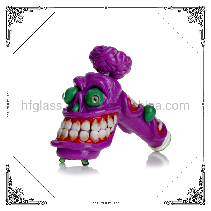 Phoenix 3D Hand Painting Monster Hammer and Bowl Smoking Glass Water Pipe 6 Arms Perc