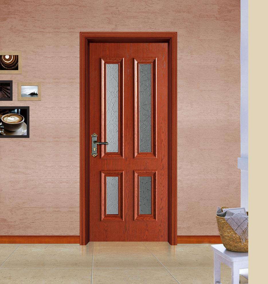 Shengyifa Modern Flush Customized Molded PVC Wood Door Designs PVC Door Skin