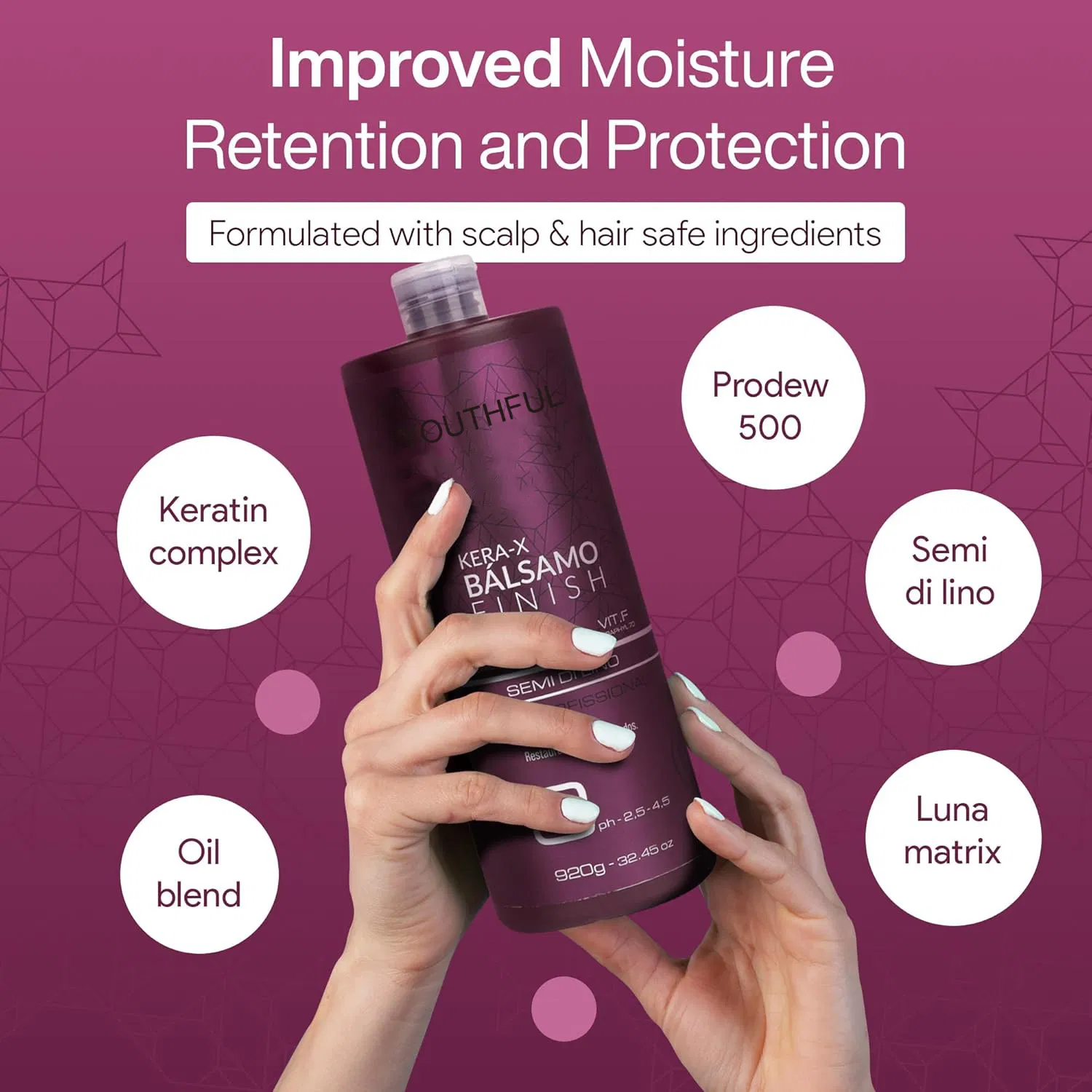 Brazilian Keratin Hair Treatment Straightening - Smooths Softens Moisturizers Adds Shine Reduces Frizz