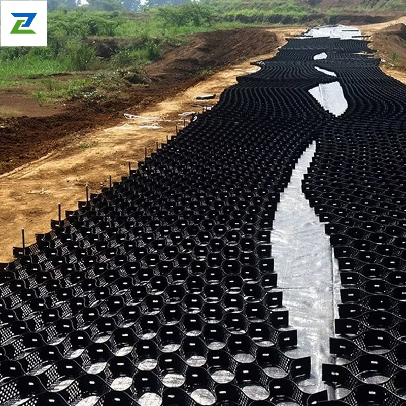 Textured with Holes HDPE Ground Grid Paver Geocell for Road Foundation Slope Protection Parking Lot Driveway Retaining Wall Road Construction