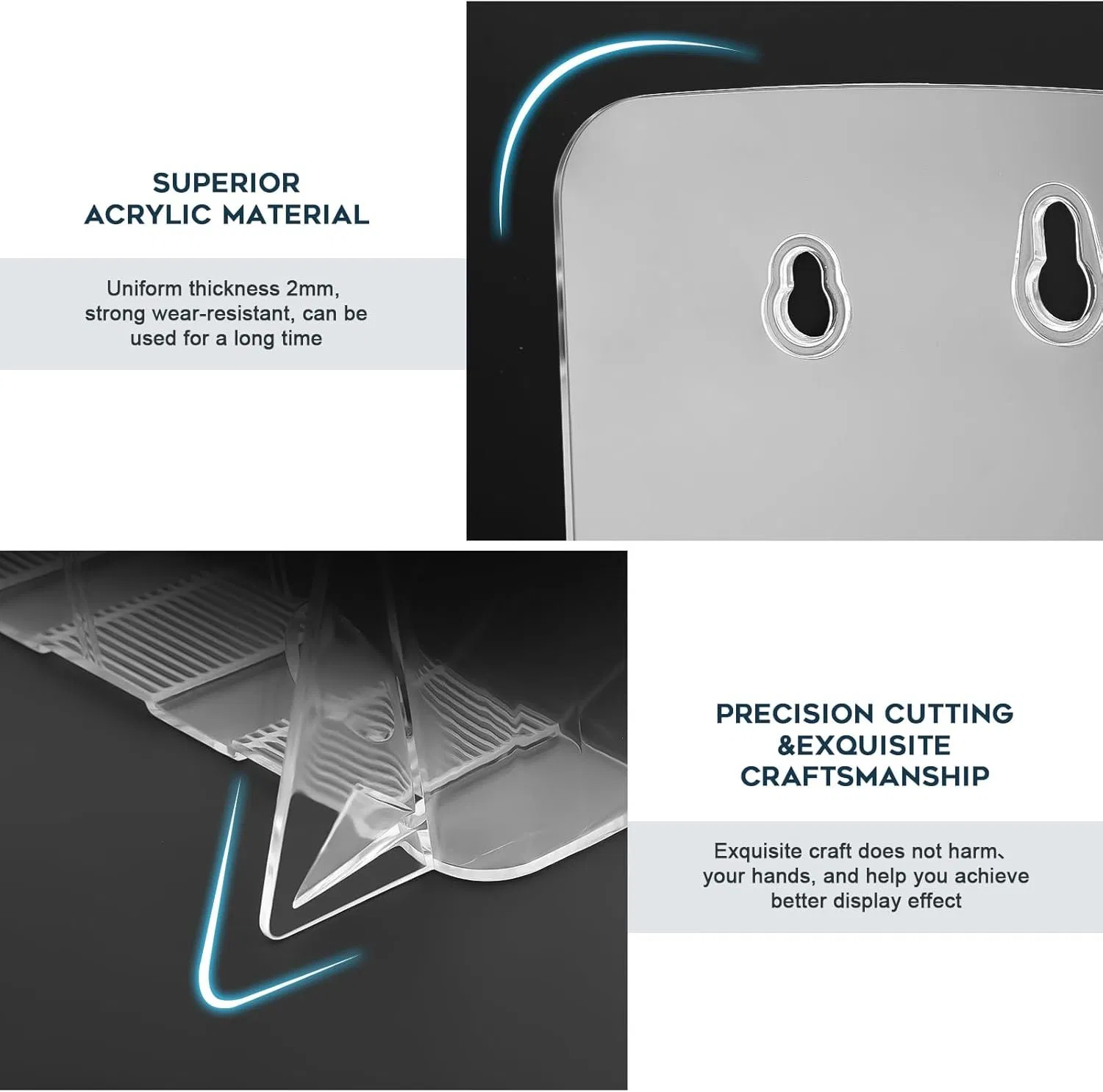 Acrylic Brochure Holder 8.5X11 Inches Slant Back Design Clear Display Stand