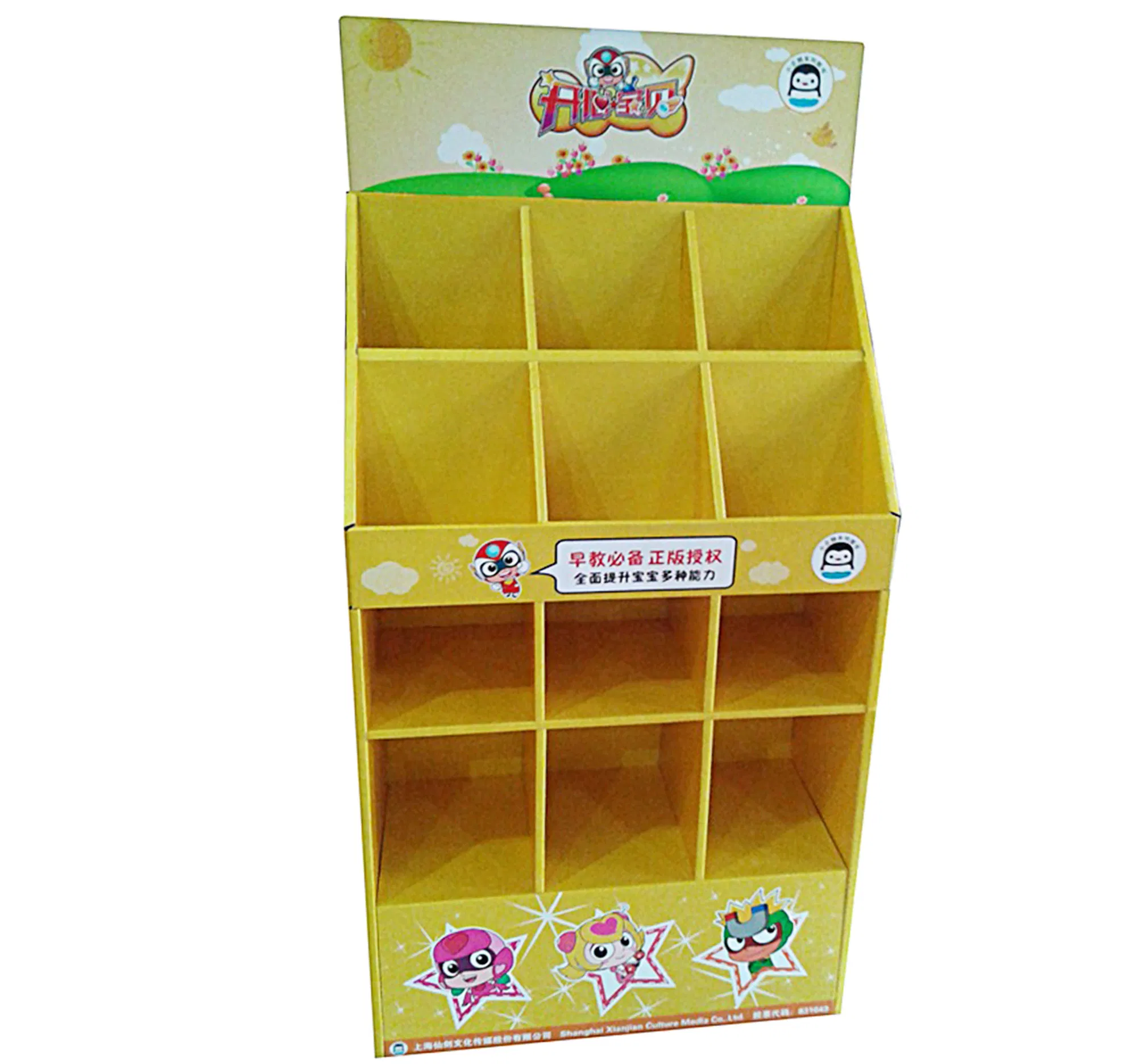 Flooring-Stand Cardboard Teethbrush Retail Displays for Mechandise Retail