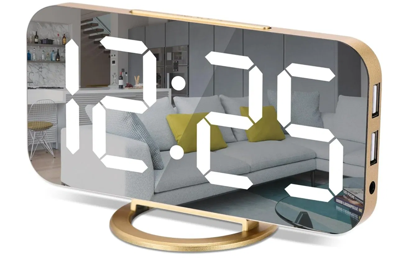 Digital Alarm Clock with 2 USB Charger Ports