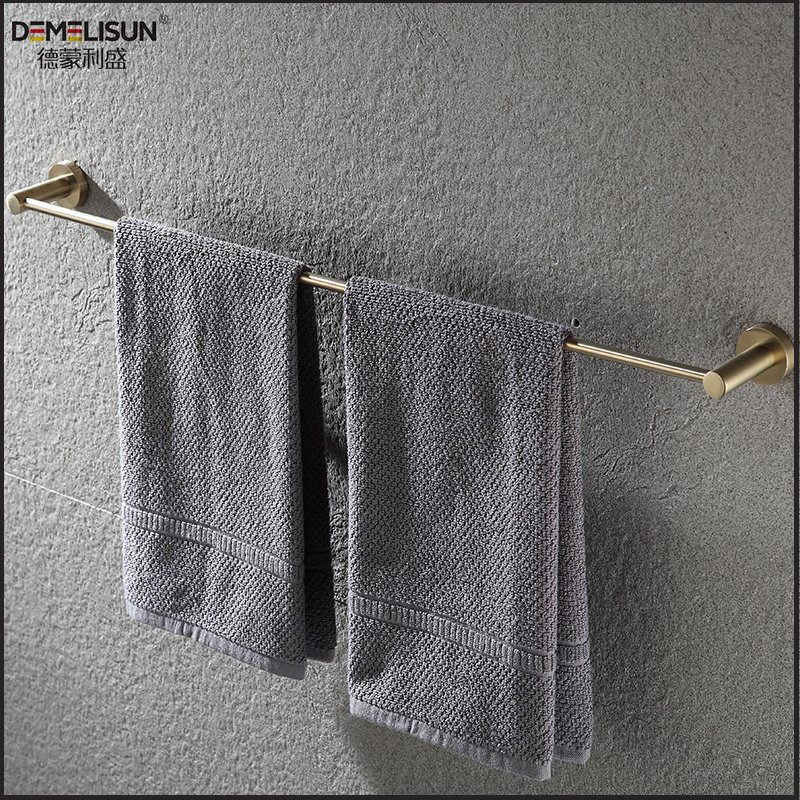 Bathroom Accessories Stainless Steel Single Towel Bar Rose Gold Hanging Towels Racks