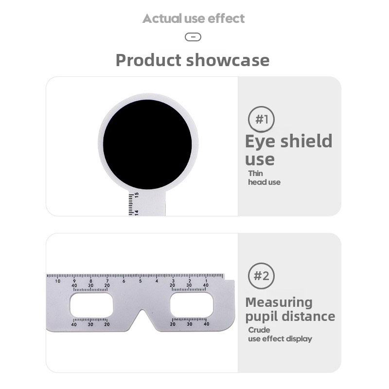 Handy Lightweight Dual - Function Eye Occluder and Pupil Distance Ruler