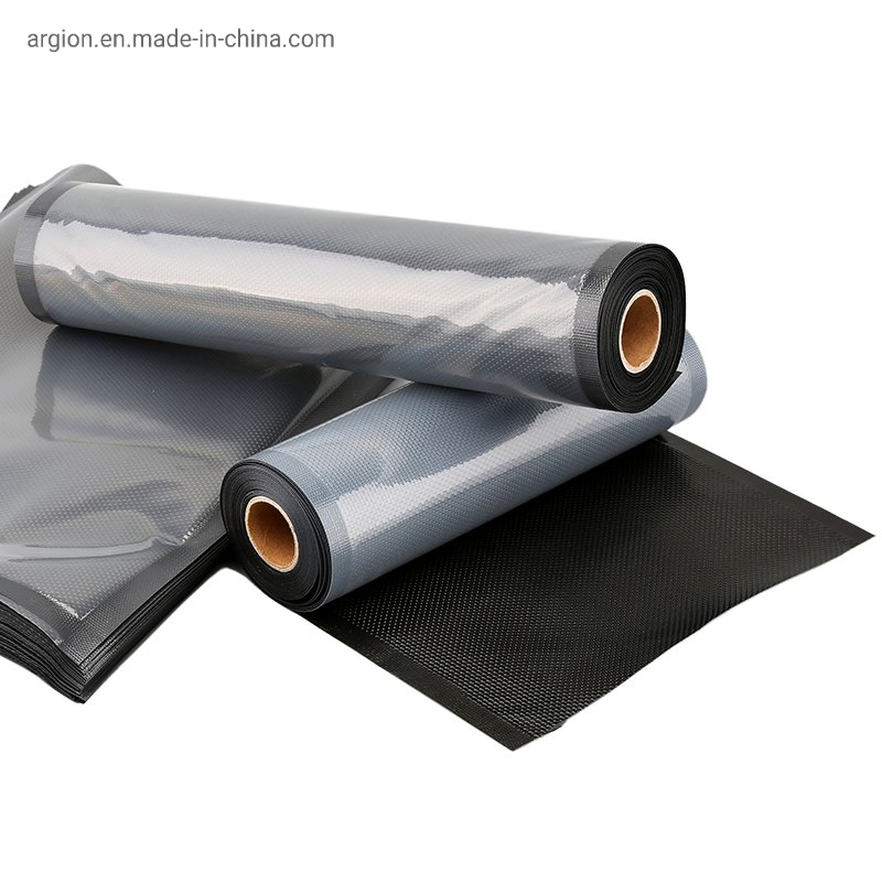 3mil-5mil Black Embossed Flat Vacuum Food Packaging Bag