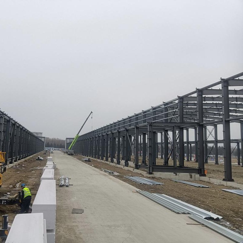 Customized Commercial Industrial Light Steel Structure Frame Metal Construction Workshop Factory Building Warehouse