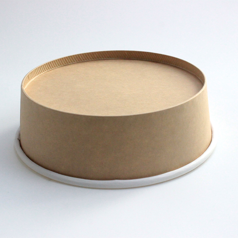 Custom Logo Kraft Paper Bowl Disposable Round Salad Bowl Custom Print