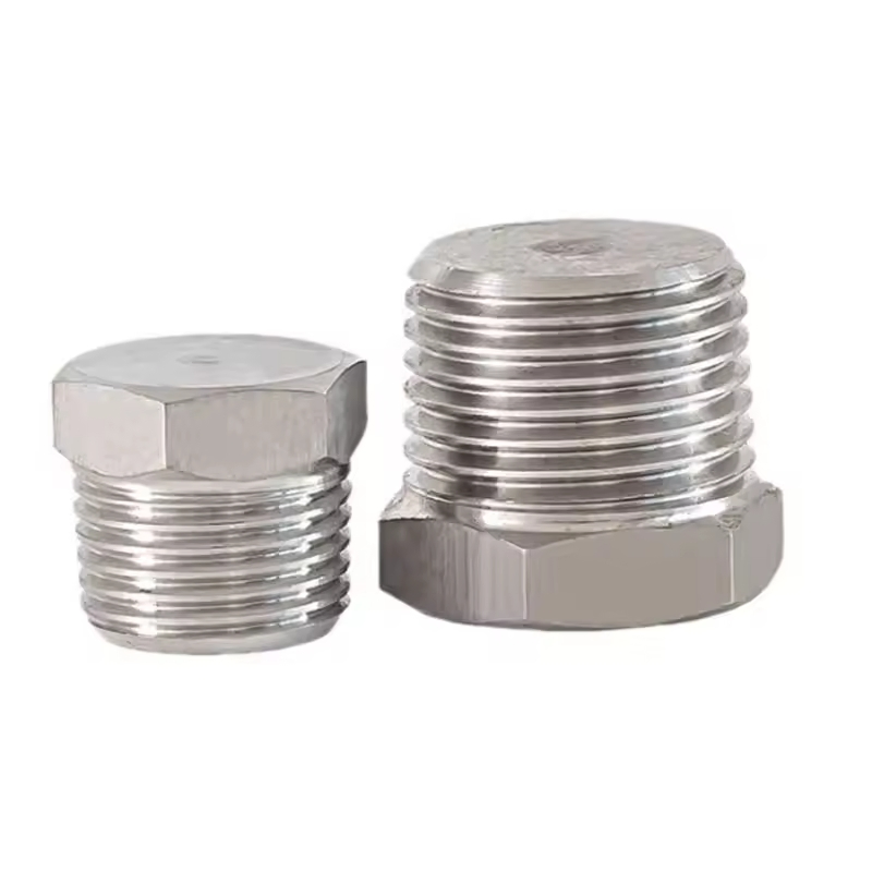 Stainless Steel 3/8" Thickened Plug NPT External Thread Hex Male Thread Plug